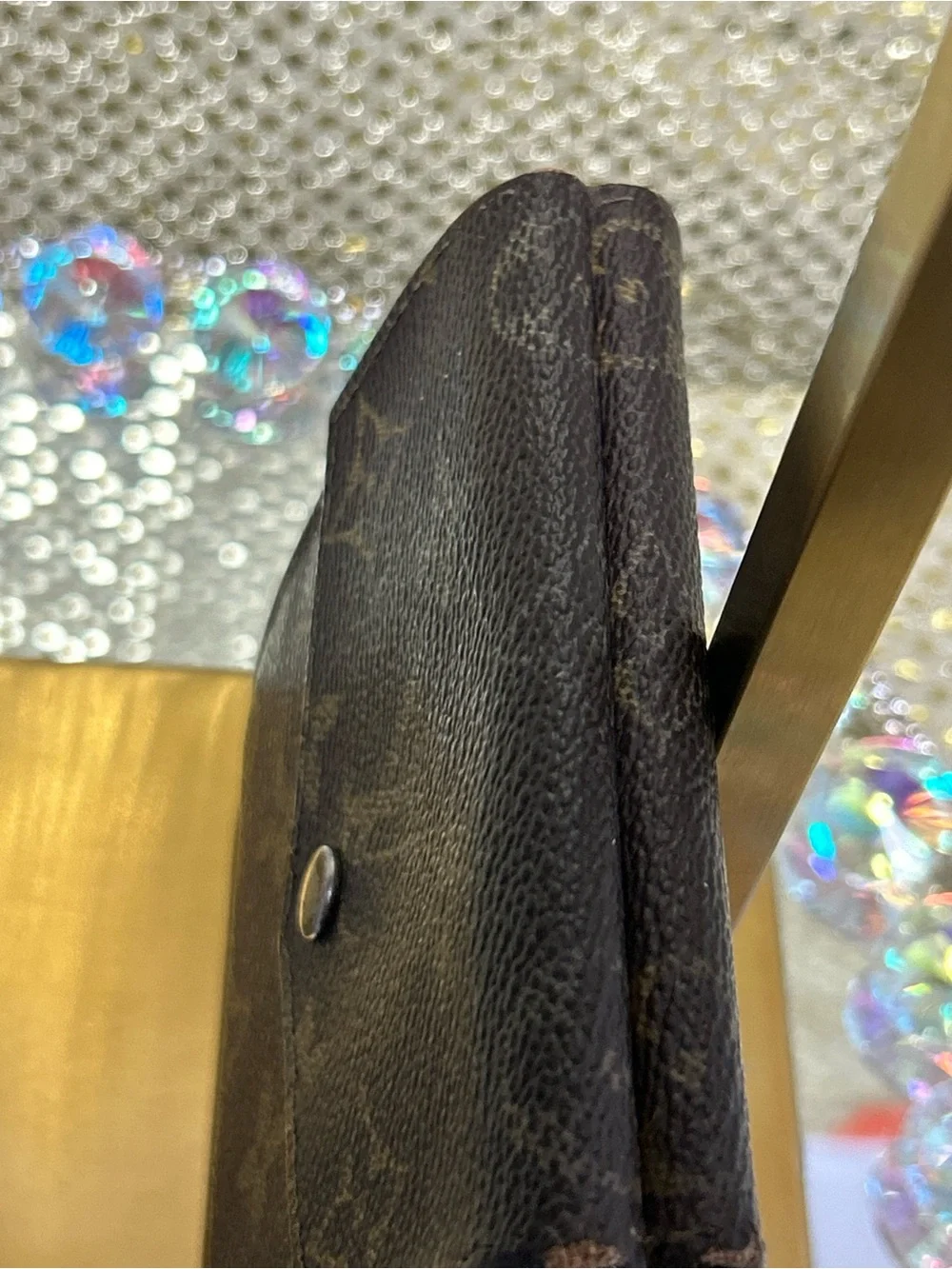 Louis Vuitton Monogram Envelope Wallet in Brown and Gold